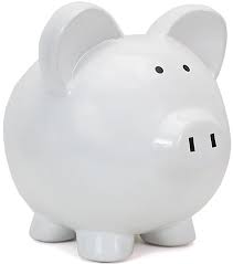 Piggy Bank Boss Hog White