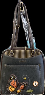 Chala Handbags – Convertible Backpack - Butterfly