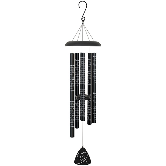 44" WIND CHIME - REMEMBERING YOU BLACK