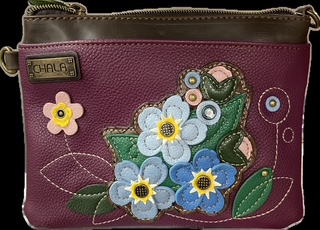 Chala Handbags – Mini Crossbody - Forget-Me-Nots