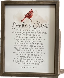 "Broken Chain" Cardinal Wall Hanging