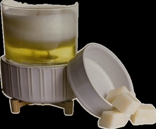 2-in-1 Fragrance Warmer - Ceramic and Wood