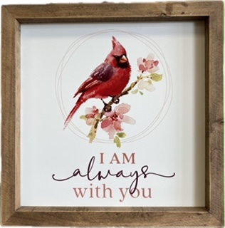 "I Am Always With You" Cardinal Wall Hanging