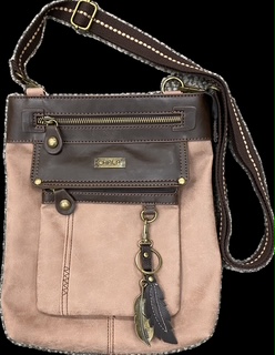 Chala Handbags – 3-in-1 Gemini Xbody Bag – Dusty Rose