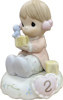 Precious Moments "Growing in Grace" Age 2 Brown Hair