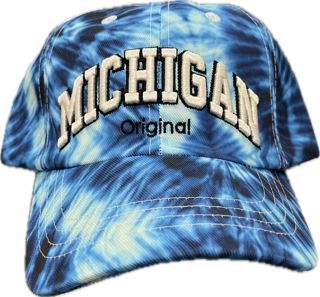 Robin Ruth Michigan Baseball Hat - Blue Tye-Dye