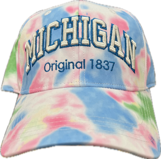 Robin Ruth Michigan Baseball Hat - Pastel Tye-Dye
