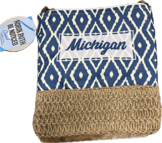 Robin Ruth Michigan Handbag - Navy Jute