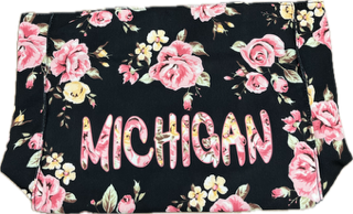 Robin Ruth Michigan Beach Tote - Black Floral