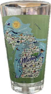 Michigan Drinking Glass
