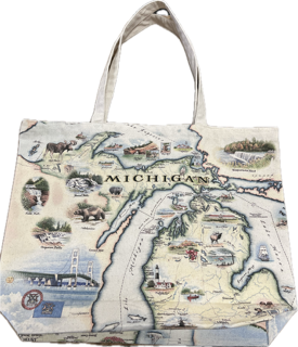 Michigan Canvas Tote Bag