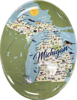 Michigan Melamine Platter