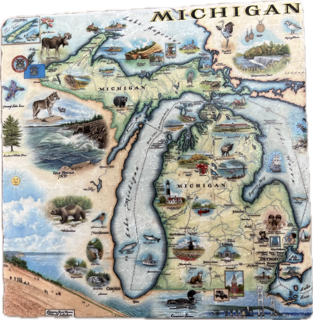 Michigan Natural Stone Coaster