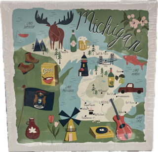 Michigan Canvas Artwork 11 x 11in