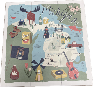 Michigan Wood Block 13 x 13in