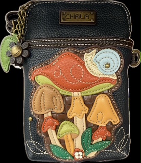 Chala Handbags – Cellphone Bag – Mushroom with Snail