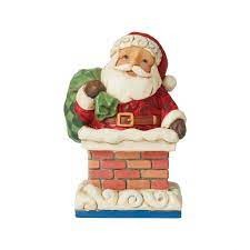 JIM SHORE SANTA IN CHIMNEY